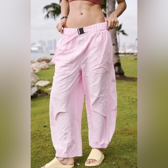 free people movement Pants - Free People Movement Offsides Pants Pink Fuchsia Utility Barrel Leg NWT S